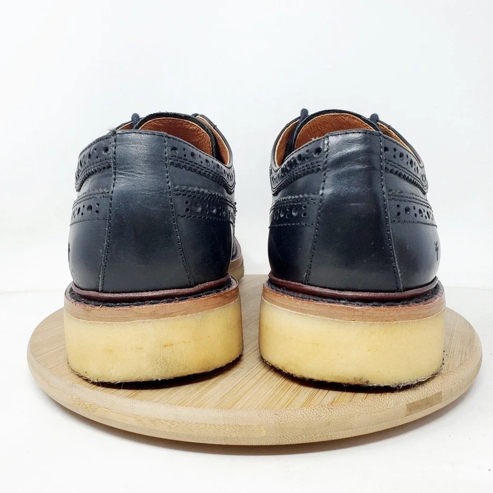 Frye‎ Shoes Mens 11 Luke Black Leather Longwing Brogue Crepe Sole Oxford